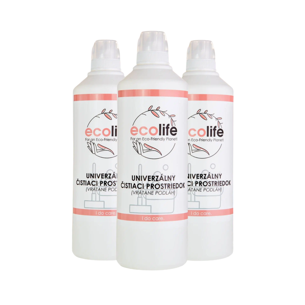 EcoLife TRIO SMART volba – Univerzální čisticí prostředek na podlahy a jiné povrchy (3×1 l)