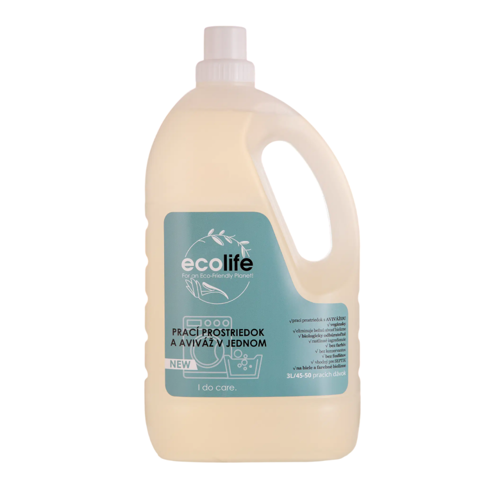 EcoLife Prací prostředek a aviváž 2 v 1 (3 l)