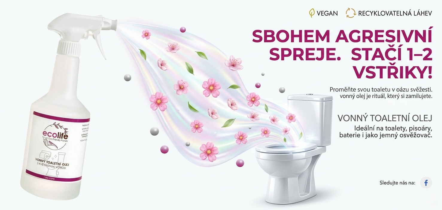 EcoLife Čistič oken, skel a zrcadel (0,75 l)